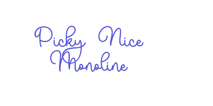 Picky Nice Monoline Font Download