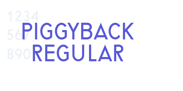 Piggyback Regular font free