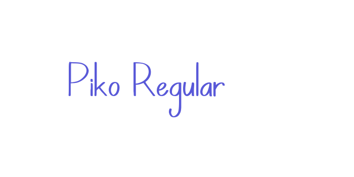 Piko Regular Font Download