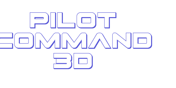 Pilot Command 3D Font Download