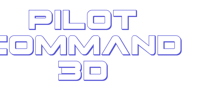 Pilot Command 3D Font