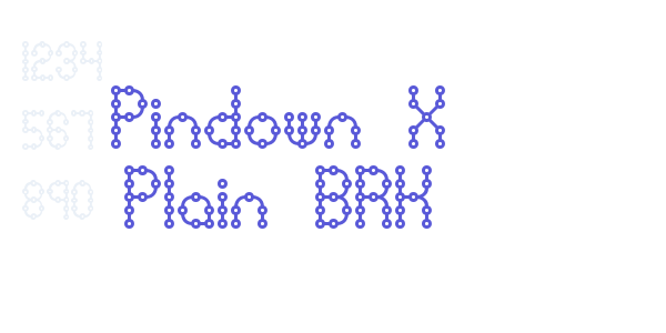 Pindown X Plain BRK font free