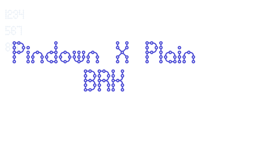 Pindown X Plain BRK-font-download