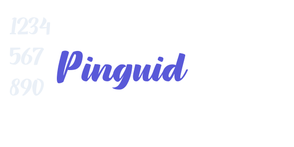 Pinguid font free