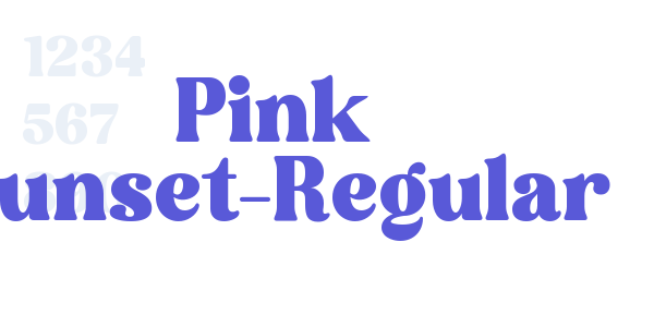 Pink Sunset-Regular font free