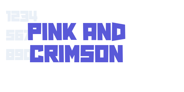 Pink and Crimson font free