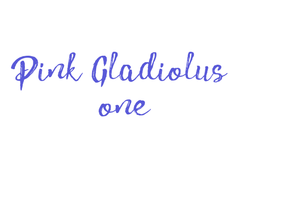 Pink Gladiolus one Font