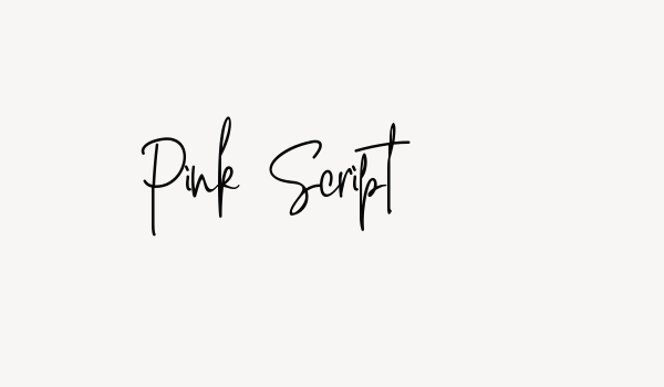 Pink Script Font