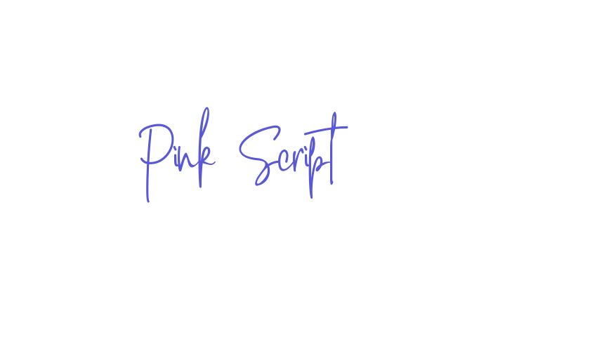 Pink Script Font