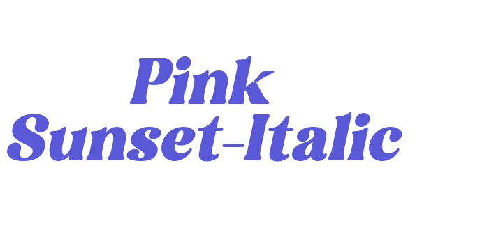 Pink Sunset-Italic Font Download