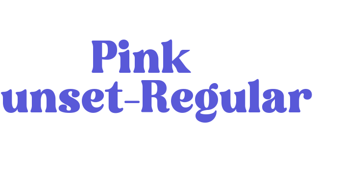 Pink Sunset-Regular Font Download