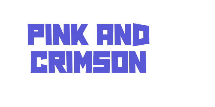 Pink and Crimson Font