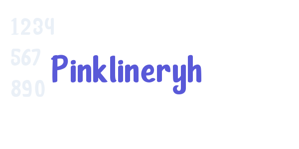 Pinklineryh font free