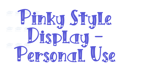 Pinky Style Display – Personal Use font