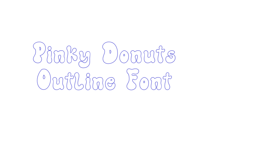 Pinky Donuts Outline Font Font Download