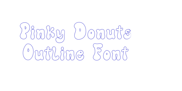 Pinky Donuts Outline Font Font Download