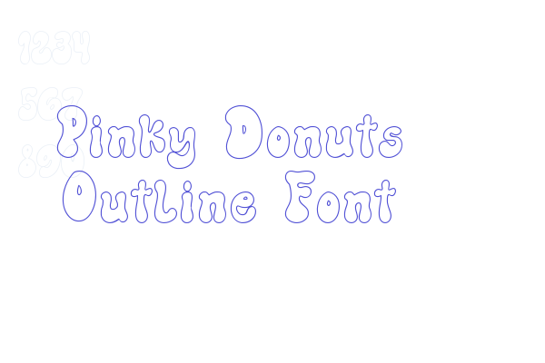 Pinky Donuts Outline Font