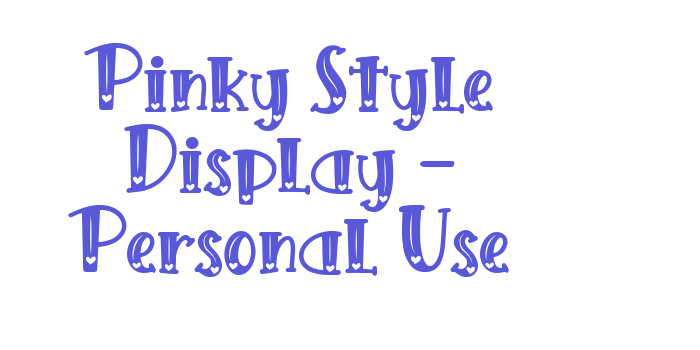 Pinky Style Display – Personal Use Font Download