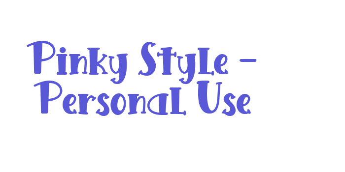 Pinky Style – Personal Use Font Download