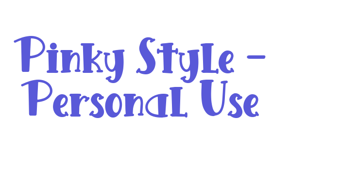 Pinky Style – Personal Use Font