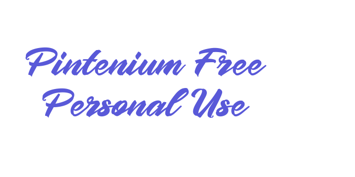 Pintenium Free Personal Use Font Download