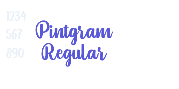 Pintgram Regular font free