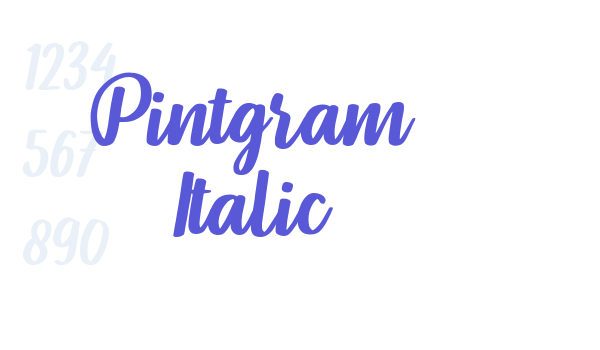 Pintgram Italic font free