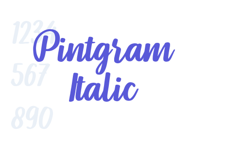 Pintgram Italic Font