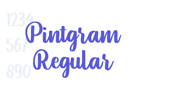 Pintgram Regular font free