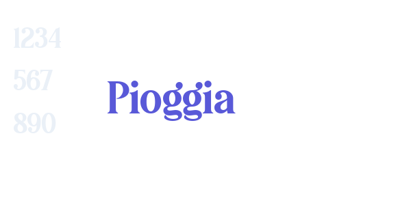 Pioggia font free