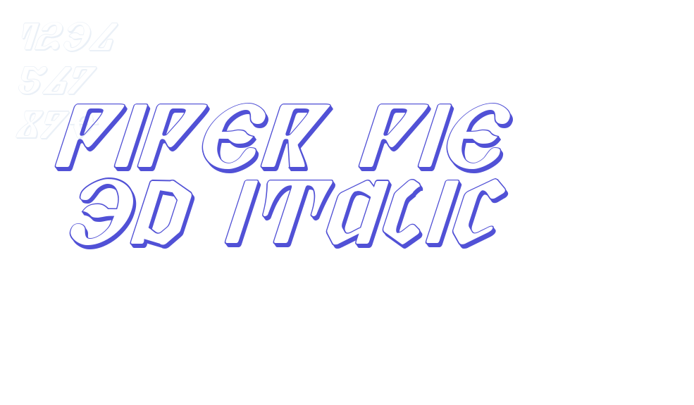 Piper Pie 3D Italic-font-download