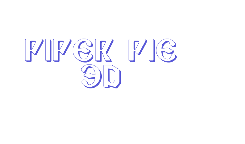 Piper Pie 3D Font Download