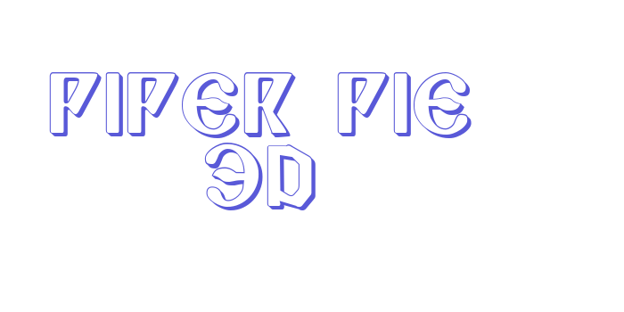 Piper Pie 3D Font Download