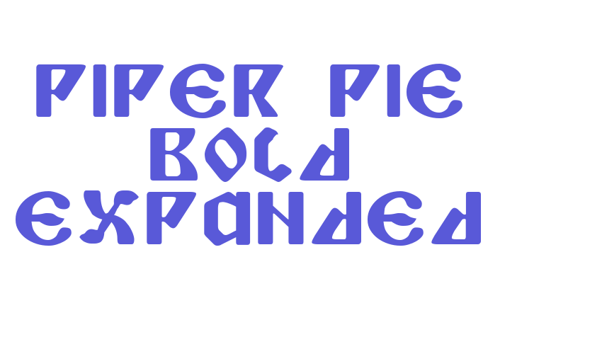 Piper Pie Bold Expanded Font Download