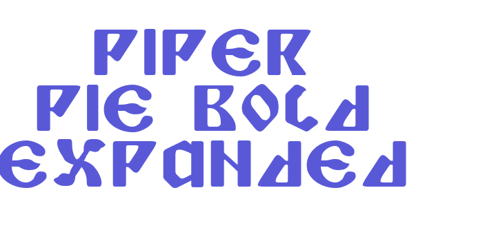 Piper Pie Bold Expanded Font Download