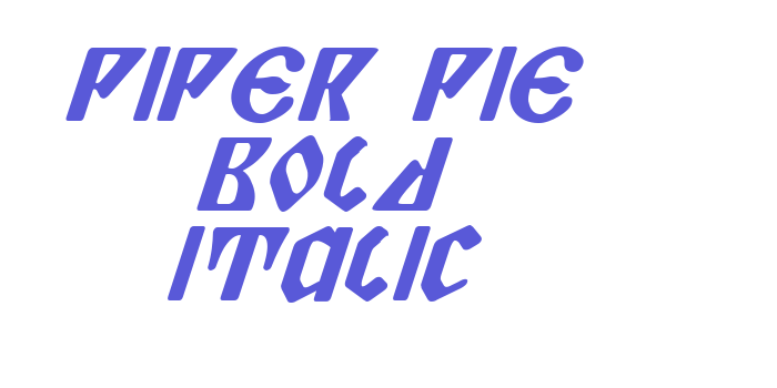 Piper Pie Bold Italic Font Download