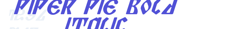 Piper Pie Bold Italic-font
