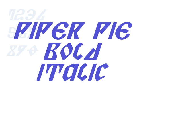 Piper Pie Bold Italic