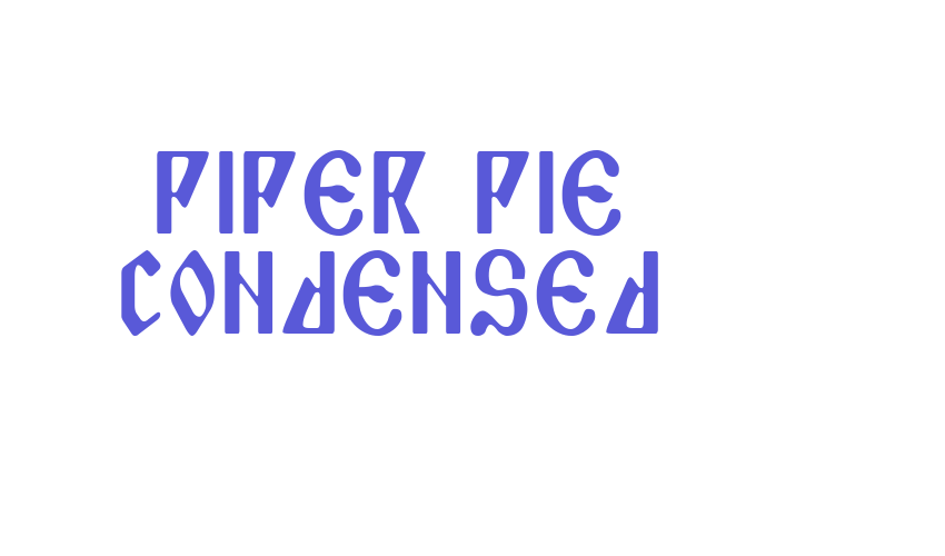 Piper Pie Condensed Font Download