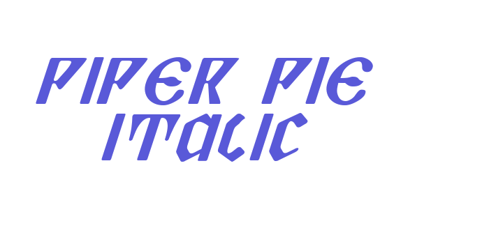 Piper Pie Italic Font Download