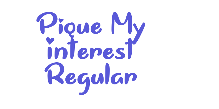 Pique My Interest Regular Font Download