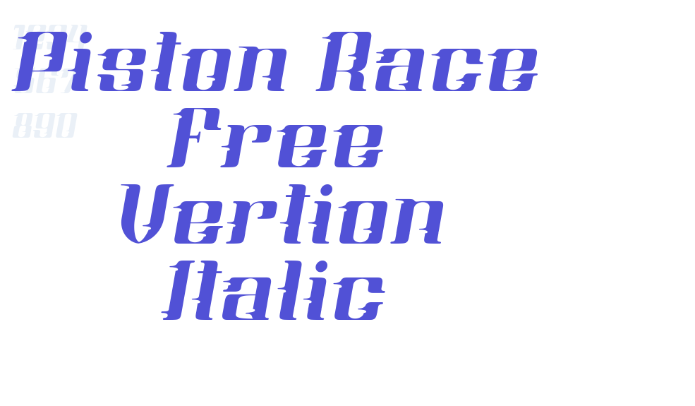 Piston Race Free Vertion Italic-font-download