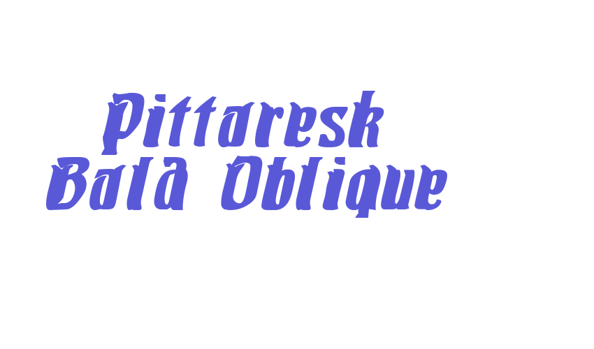 Pittoresk Bold Oblique Font Download