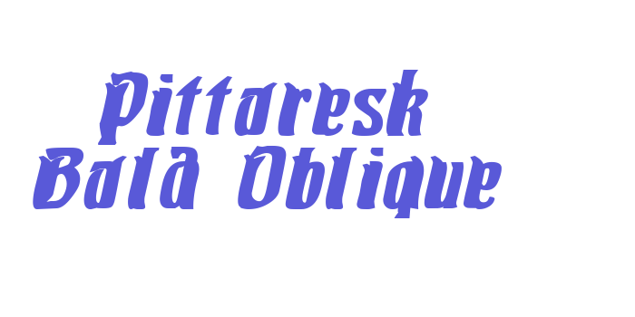 Pittoresk Bold Oblique Font Download