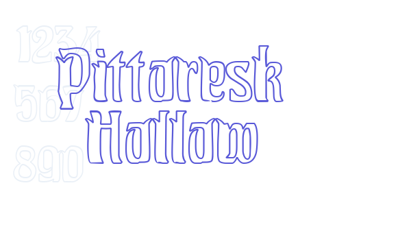 Pittoresk Hollow Font