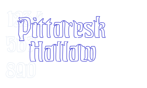 Pittoresk Hollow Font Download