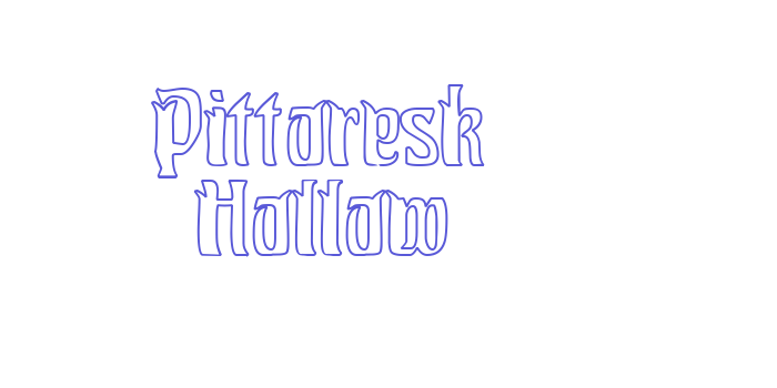 Pittoresk Hollow Font Download