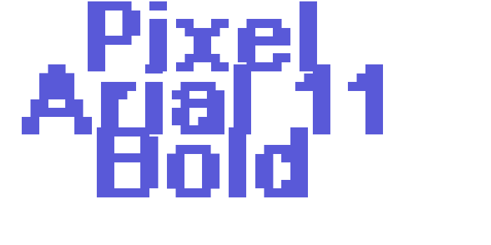 Pixel Arial 11 Bold Font