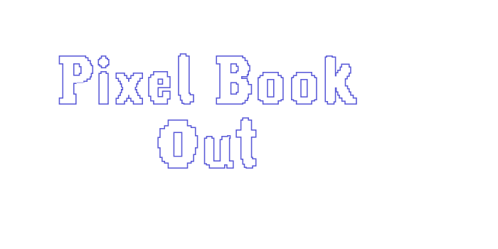 Pixel Book Out Font