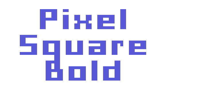 Pixel Square Bold Font